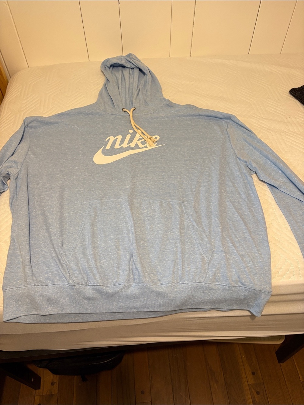 Nike Light Blue Women's Pullover Hoodie with White Swoosh